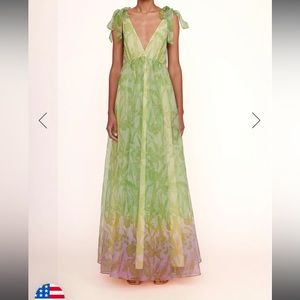 STAUD GREEN FLORAL MAXI